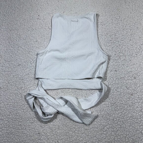 ONA By Yoon Chung White Gym Wrap Tank Size S Sleeveless Athletic Athleisure - Picture 3 of 4